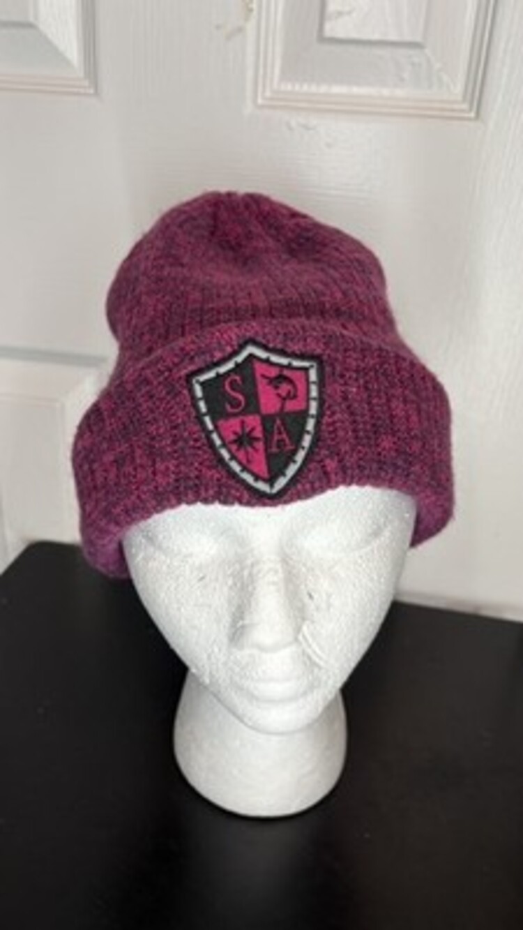 SA Badge Magenta Purple Thick Beanie Toboggan Unisex 1 Size Fits All Stars Pink